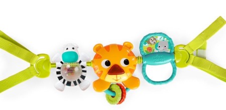 Jucarii Jocuri Activitati - Bright Starts - Bara de jucarii pentru balansoar Take Along Busy Birdies, Tigru