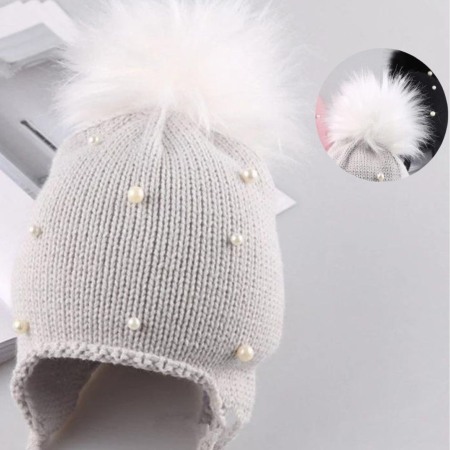 Caciulita gri cu perlute [0]