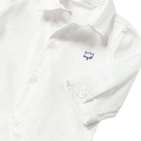 Camasa alba cu maneca lunga + papion bleumarin - Mayoral  4-6 luni (70 cm) [2]