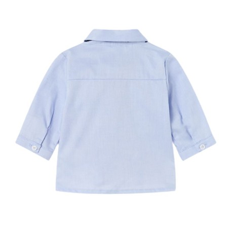 Camasa bleu cu maneca lunga din bumbac cu papion pentru ceremonie - Mayoral 12 luni [1]