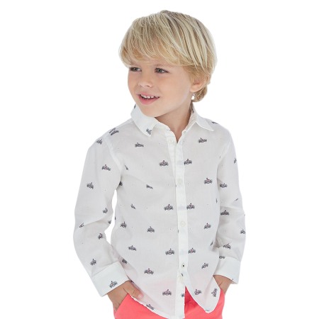 Camasi - Camasa maneca lunga - imprimeu masinute curse - Mayoral 4 ani