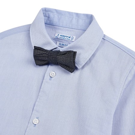 Camasa maneca lunga + papion - bleu - Mayoral 6 ani [2]