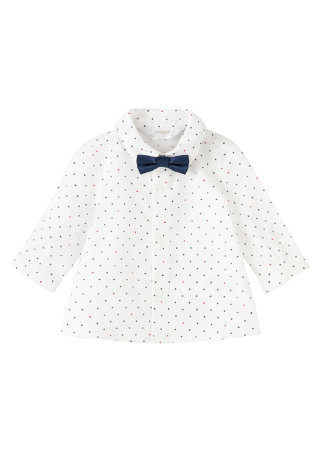 Camasi - Camasa maneca lunga + papion - imprimeu buline - Mayoral 4-6 luni