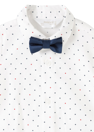 Camasa maneca lunga + papion - imprimeu buline - Mayoral 4-6 luni [2]