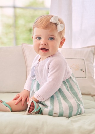 Haine  Incaltaminte Accesorii - Cardigan Roz pal tricot cu bumbac sustenabil Mayoral 2-4 luni