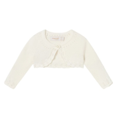 Jachete - Cardigan Roz pal tricot cu bumbac sustenabil Mayoral 2-4 luni