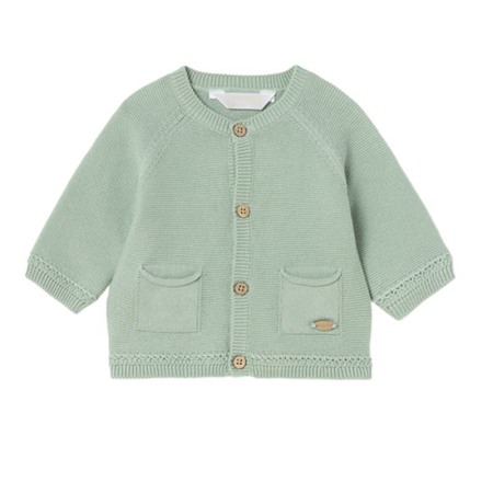 Haine  Incaltaminte Accesorii - Cardigan vernil tricotat cu bumbac sustenabil - Mayoral 4-6 luni