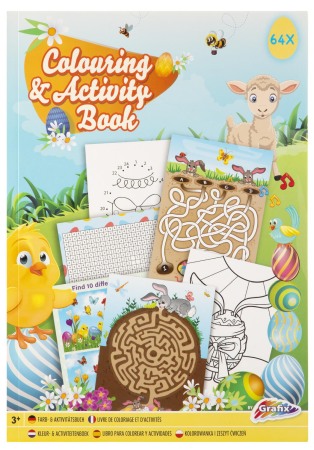 Carti de colorat - Carte de colorat si activitati distractive - Paste Fericit