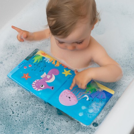 Carticica de baie plutitoare, 8 pagini colorate care isi schimba culoarea in contact cu apa, MyHappyBath Book, Reer 76012 [9]