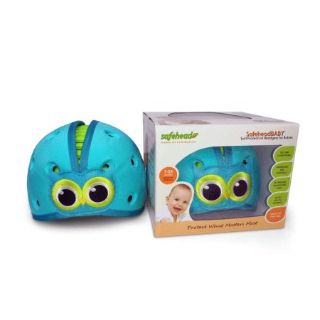 Casca protectie bebelusi cu spuma flexibila, ultrausoara, reglabila, 7-24 luni, albastra, SafeHead Baby Owl, SHB002 [5]