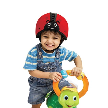 Casca protectie bebelusi cu spuma flexibila, ultrausoara, reglabila, 7-24 luni, rosie, SafeHead Baby Ladybird, SHB001 [2]