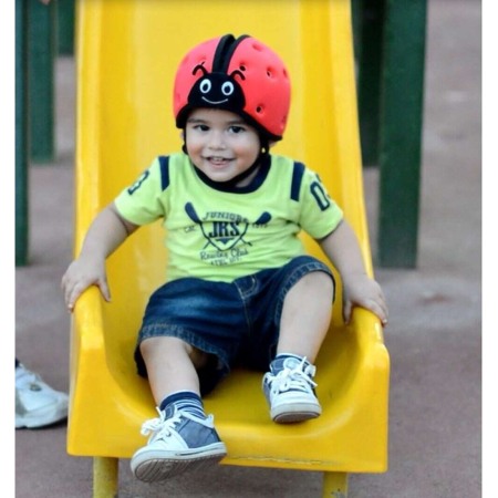 Casca protectie bebelusi cu spuma flexibila, ultrausoara, reglabila, 7-24 luni, rosie, SafeHead Baby Ladybird, SHB001 [7]