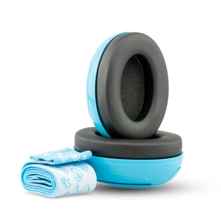 Casti antifonice pentru bebelusi, ofera protectie auditiva de la 0+ luni, 2 bentite reglabile, SNR 25, albastru, SCHALLWERK MINI+ Baby Blue [2]