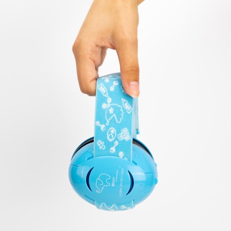 Casti antifonice pentru bebelusi, ofera protectie auditiva de la 0+ luni, 2 bentite reglabile, SNR 25, albastru, SCHALLWERK MINI+ Baby Blue [4]