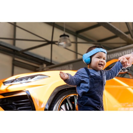 Casti antifonice pentru bebelusi, ofera protectie auditiva de la 0+ luni, 2 bentite reglabile, SNR 25, albastru, SCHALLWERK MINI+ Baby Blue [5]