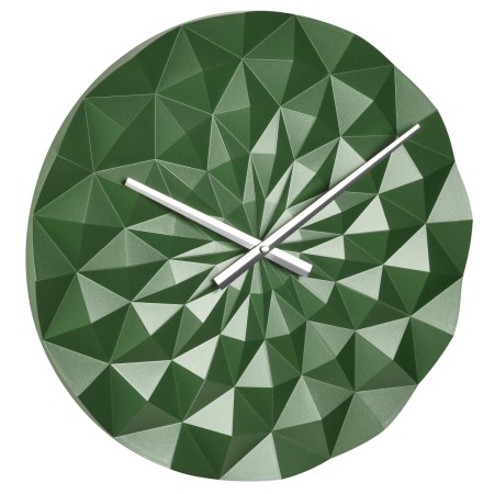 Ceas geometric de precizie, analog, de perete, creat de designer, model DIAMOND, verde metalic, TFA 60.3063.04 [0]
