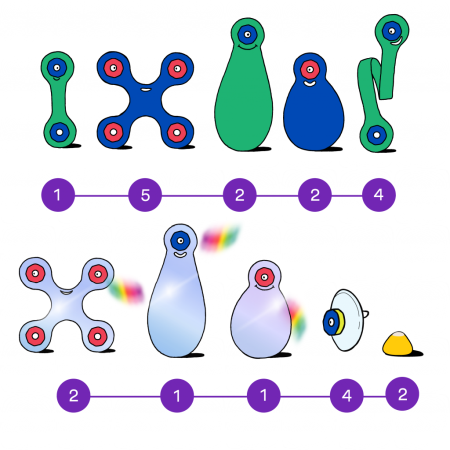 Clixo® joc magnetic de construit - Arta pe geam (24 piese) [5]