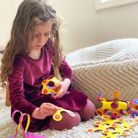 Clixo® joc magnetic de construit - Crew Roz & Galben (30 piese) [3]