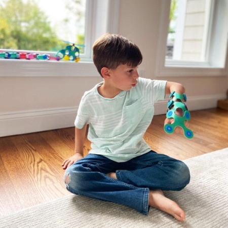 Clixo® joc magnetic de construit - Itsy Albastru & Verde (18 piese) [3]