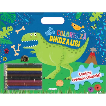 Carti educative - Coloreaza - Dinozauri (creioane)