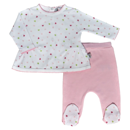 Haine  Incaltaminte Accesorii - Compleu 2 piese - Inimioare