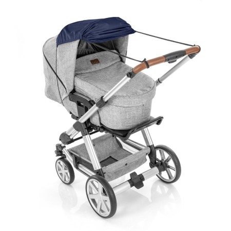 Copertina pentru protectie solara UV 50+, parasolar pentru carucior de copii, model universal, bleumarin, Reer ShineSafe Bleu 84213 [5]