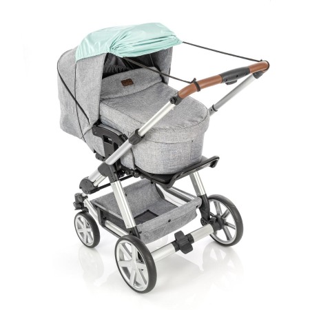 Copertina pentru protectie solara UV 50+, parasolar pentru carucior de copii, model universal, verde menta, Reer ShineSafe Mint 84223 [5]