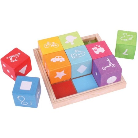 Jucarii Jocuri Activitati - Cuburi din lemn cu Imagini