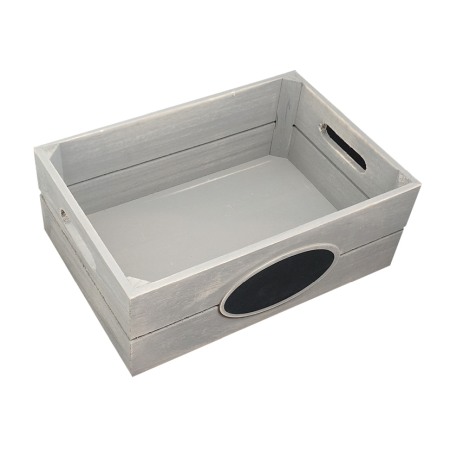 Jucarii Jocuri Activitati - Cutie lemn gri mare