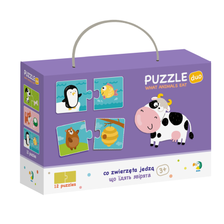 Jucarii Jocuri Activitati - Duo Puzzle - Hrana animalelor (2 piese)