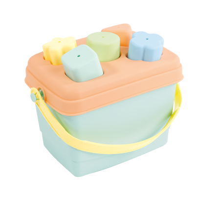 Jocuri de indemanare - Galetusa cu sortator - Pastel (5 piese)