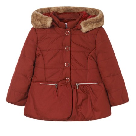 Haine  Incaltaminte Accesorii - Geaca matlasata Cramiziu cu blanita ECOFRIENDS - Mayoral  8 ani