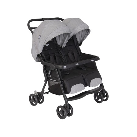 Carucioare - Graco - Carucior de gemeni DuoRider Steeple Gray
