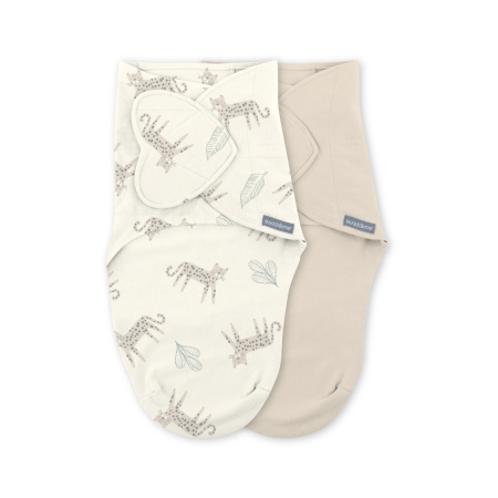 Saci de dormit - Ingenuity - Set 2 sisteme de infasare Swaddle Me 0-3 luni, colectia Monogram, Born Free