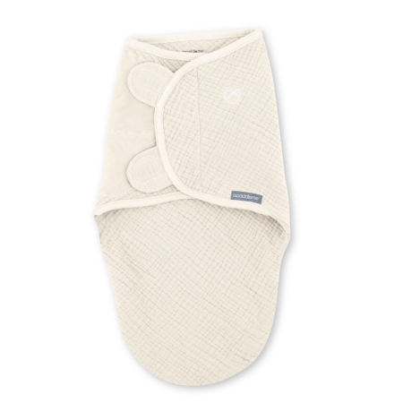 Saci de dormit - Ingenuity - Sistem de infasare Swaddle Me 0-3 luni, muselina, colectia Original, Cream
