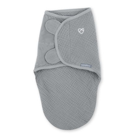 Saci de dormit - Ingenuity - Sistem de infasare Swaddle Me 0-3 luni, muselina, colectia Original, Granite