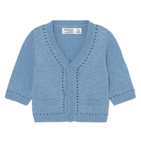 Haine  Incaltaminte Accesorii - Jacheta cu guler in V - Albastru - Mayoral 12 luni