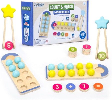 Jucarii Jocuri Activitati - Joc din lemn - Numara si potriveste