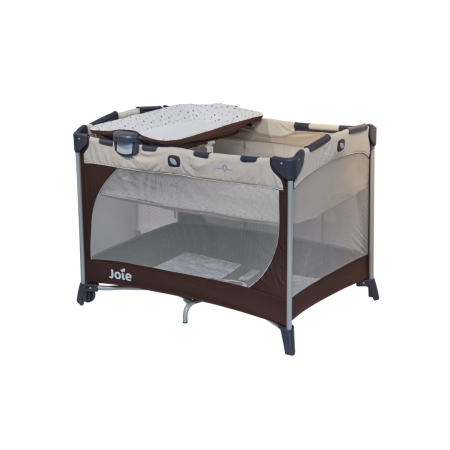 Mobilier Decoratiuni Textile - Joie - Patut pliant Commuter Change Beige Dots, cu cosulet detasabil inclus