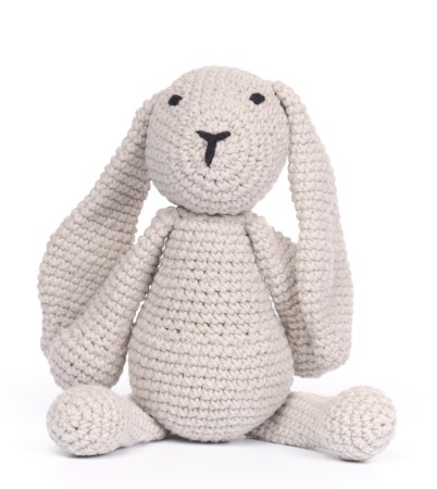 Jucarii Jocuri Activitati - Jucarie crosetata manual - Iepurele Bunny - gri - Maimutzeria Tiarra