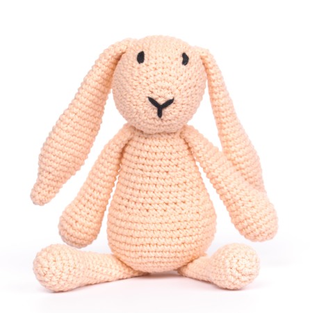 Jucarii Jocuri Activitati - Jucarie crosetata manual - Iepurele Bunny - portocaliu - Maimutzeria Tiarra