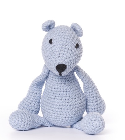 Jucarii de plus - Jucarie crosetata manual - Ursulet Kay - albastru - Maimutzeria Tiarra