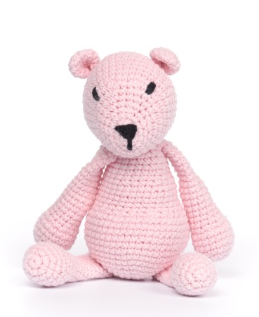 Jucarii de plus - Jucarie crosetata manual - Ursulet Kay - roz - Maimutzeria Tiarra