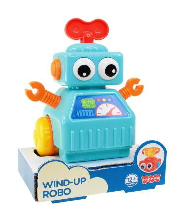 Jucarii Jocuri Activitati - Jucarie interactiva - Robotel cu cheita (albastru)