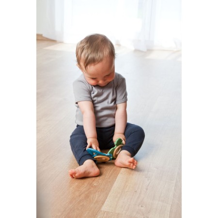 Jucarie organica pentru dentitie, din lemn si cauciuc natural, Broasca Testoasa, Grunspecht 689-00 [1]