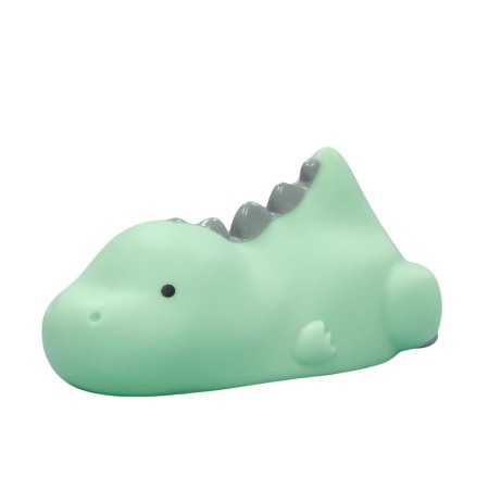 Lampa de veghe si veioza cu LED, lumina reglabila si oprire cronometrata, forma dinozaur, turcoaz, Lumilu Lazy Friends Dino, Reer 52223 [7]