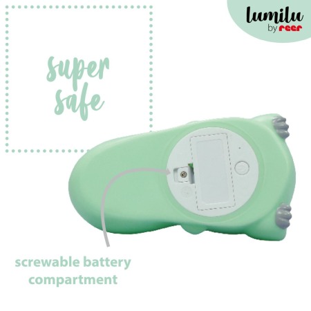 Lampa de veghe si veioza cu LED, lumina reglabila si oprire cronometrata, forma dinozaur, turcoaz, Lumilu Lazy Friends Dino, Reer 52223 [5]