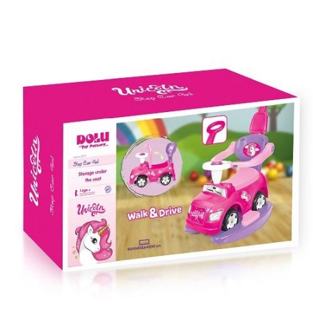 Plimbare - Masinuta 4 in 1 - Step car Unicorn - Dolu