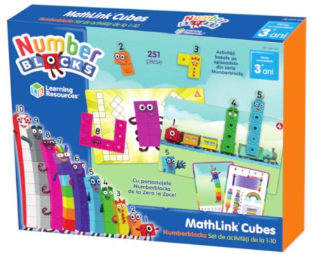 Jucarii Jocuri Activitati - MathLink®Cubes Numberblocks in romana - Set de activitati de la 1 - 10