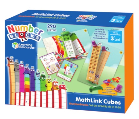 Jucarii Jocuri Activitati - MathLink®Cubes Numberblocks in romana - Set de activitati de la 11 - 20